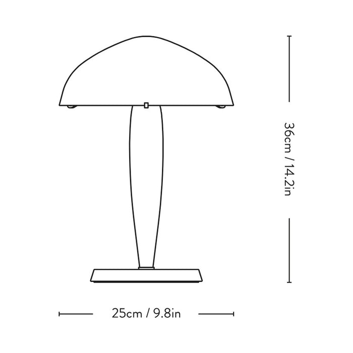 Herman Table Lamp - line drawing.