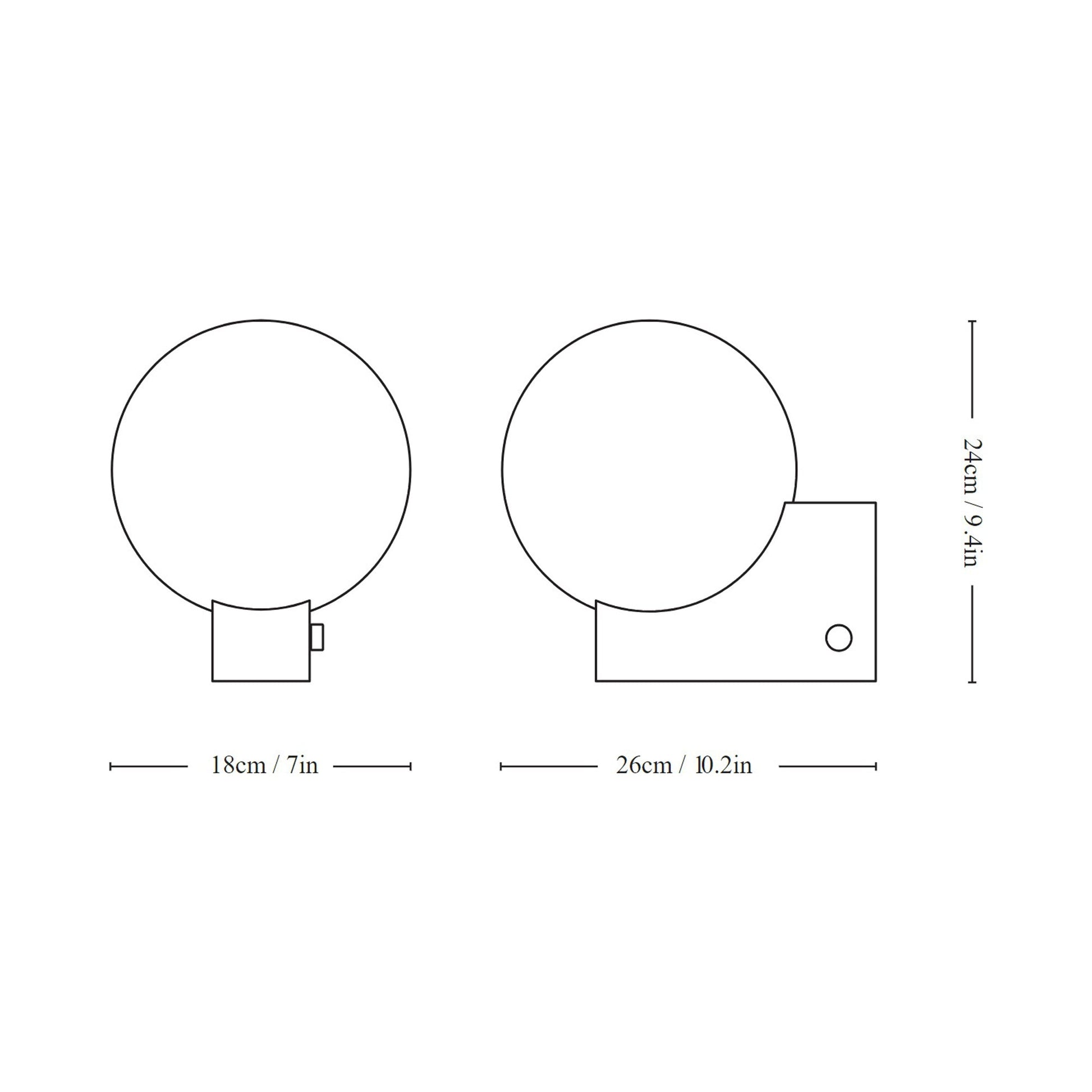 Journey SHY1 LED Table Lamp - line drawing.