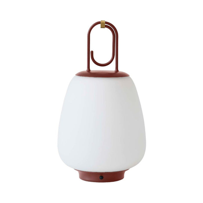 Lucca Outdoor LED Table Lamp in Maroon.