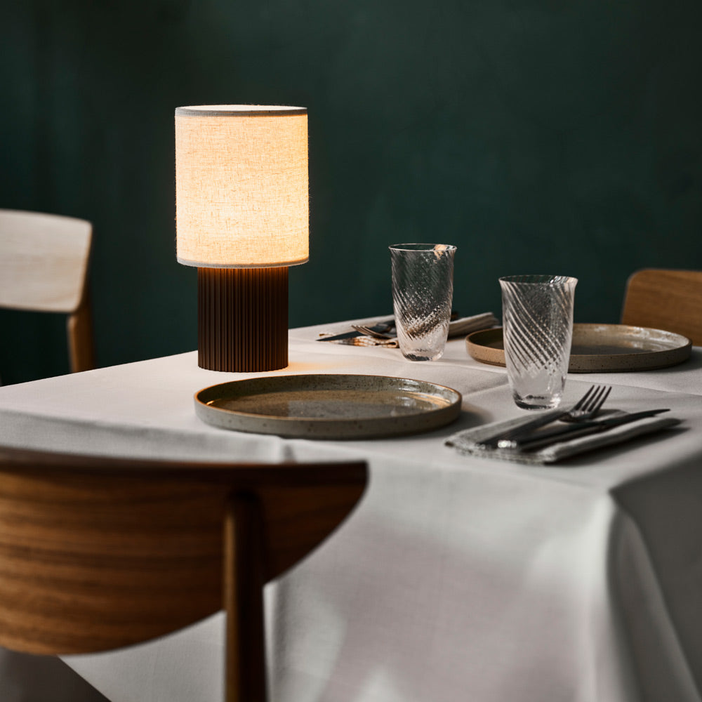 Manhattan SC52 Portable Table Lamp in dining room.