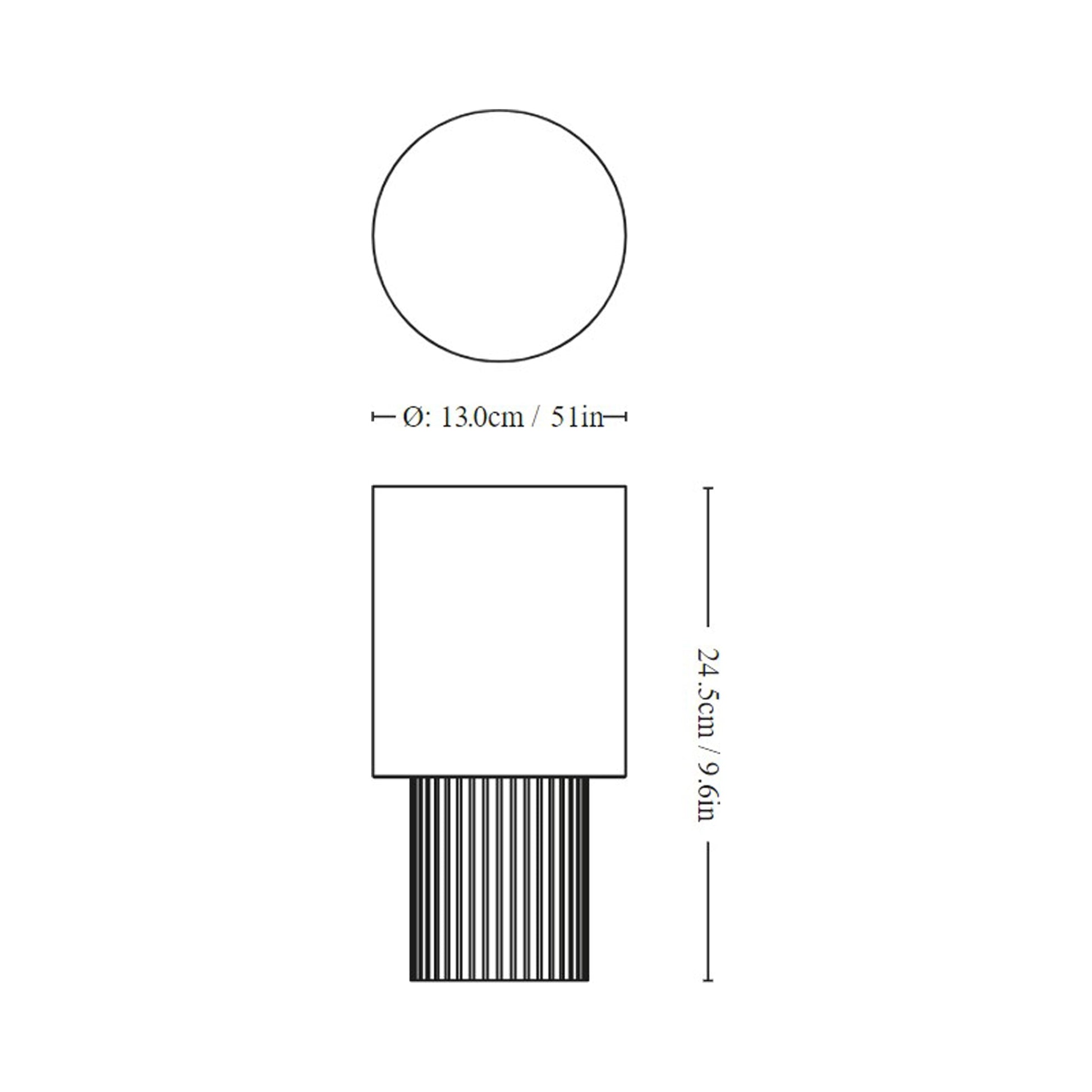 Manhattan SC52 Portable Table Lamp - line drawing.