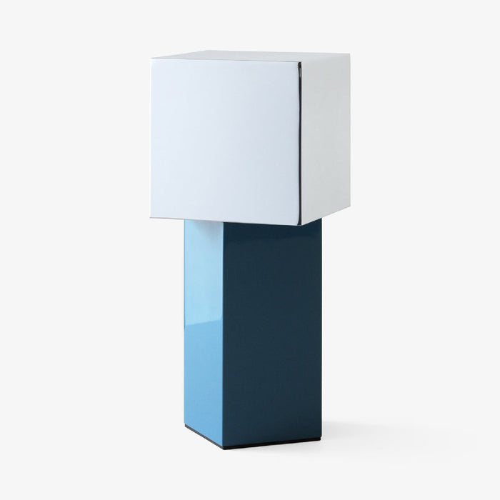 Pivot Table Lamp in Blue Silver.