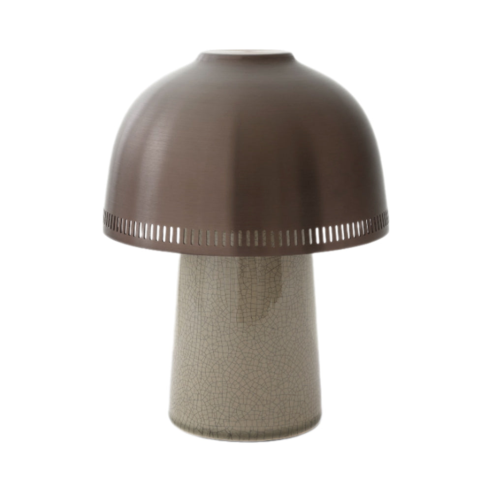 Raku SH8 Portable Table Lamp in Beige Grey/Bronzed.