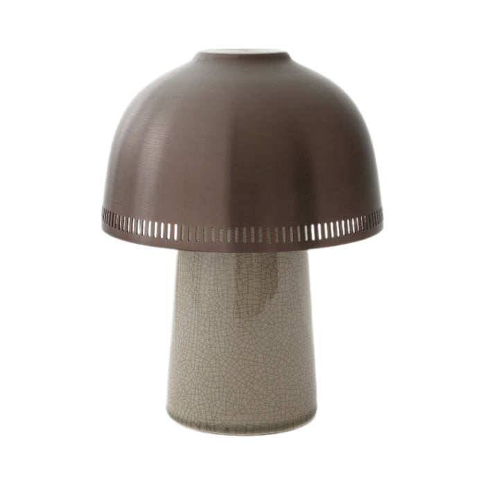 Raku Table Lamp in Beige Grey/Bronzed.