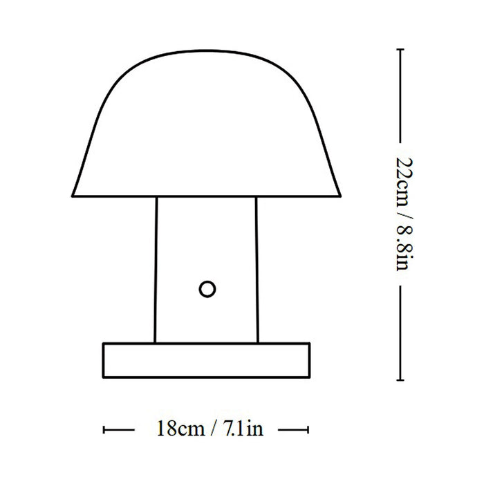 Setago Table Lamp - line drawing.