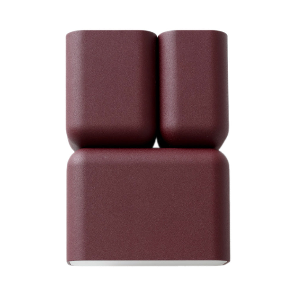 Tabata LN10 Wall Light in Dark Burgundy.