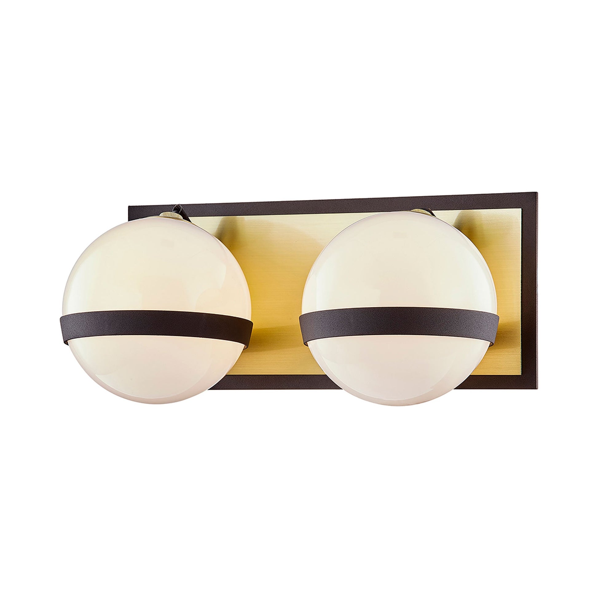 Ace Bath Vanity Light in Textured Bronze/Brushed Brass (2-Light).