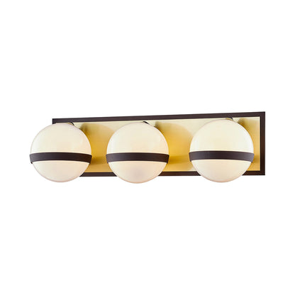 Ace Bath Vanity Light in Textured Bronze/Brushed Brass (3-Light).