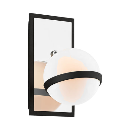 Ace Wall Light in Carbide Black/Polish Nickel.