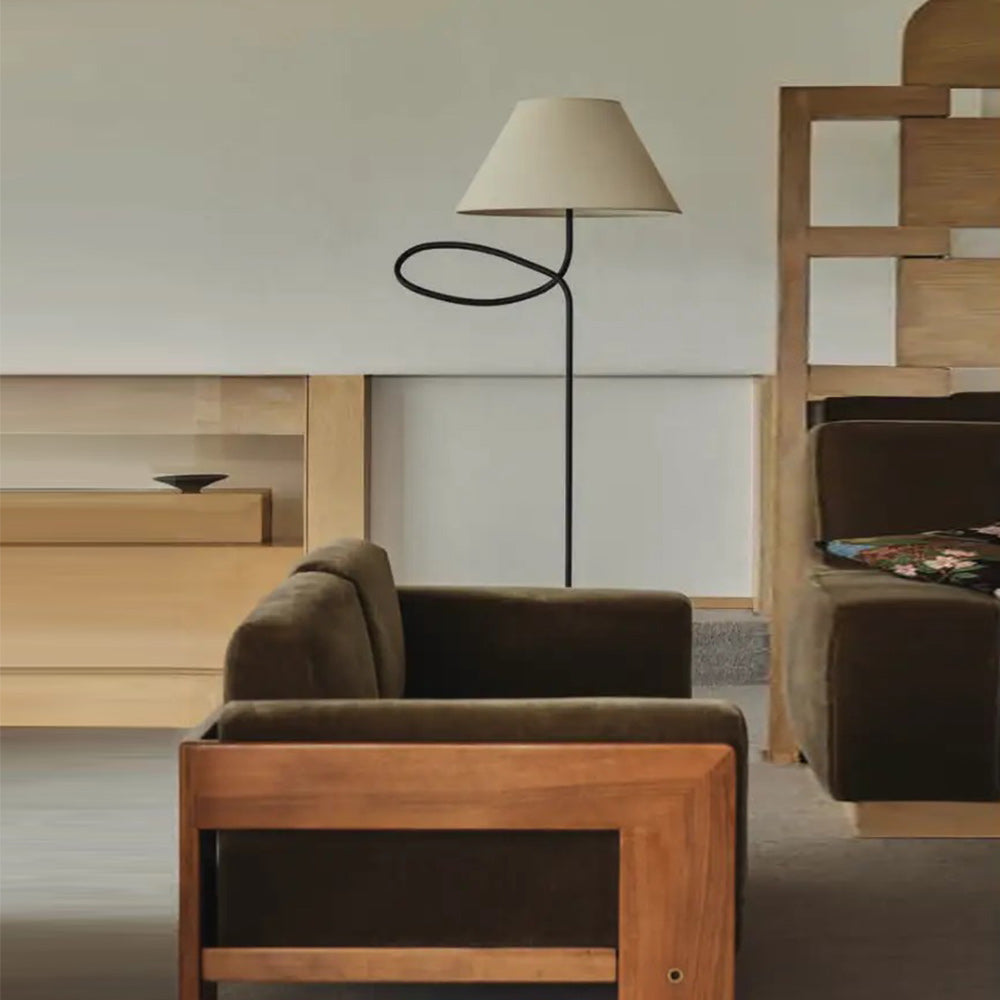 Alameda Floor Lamp in living room.