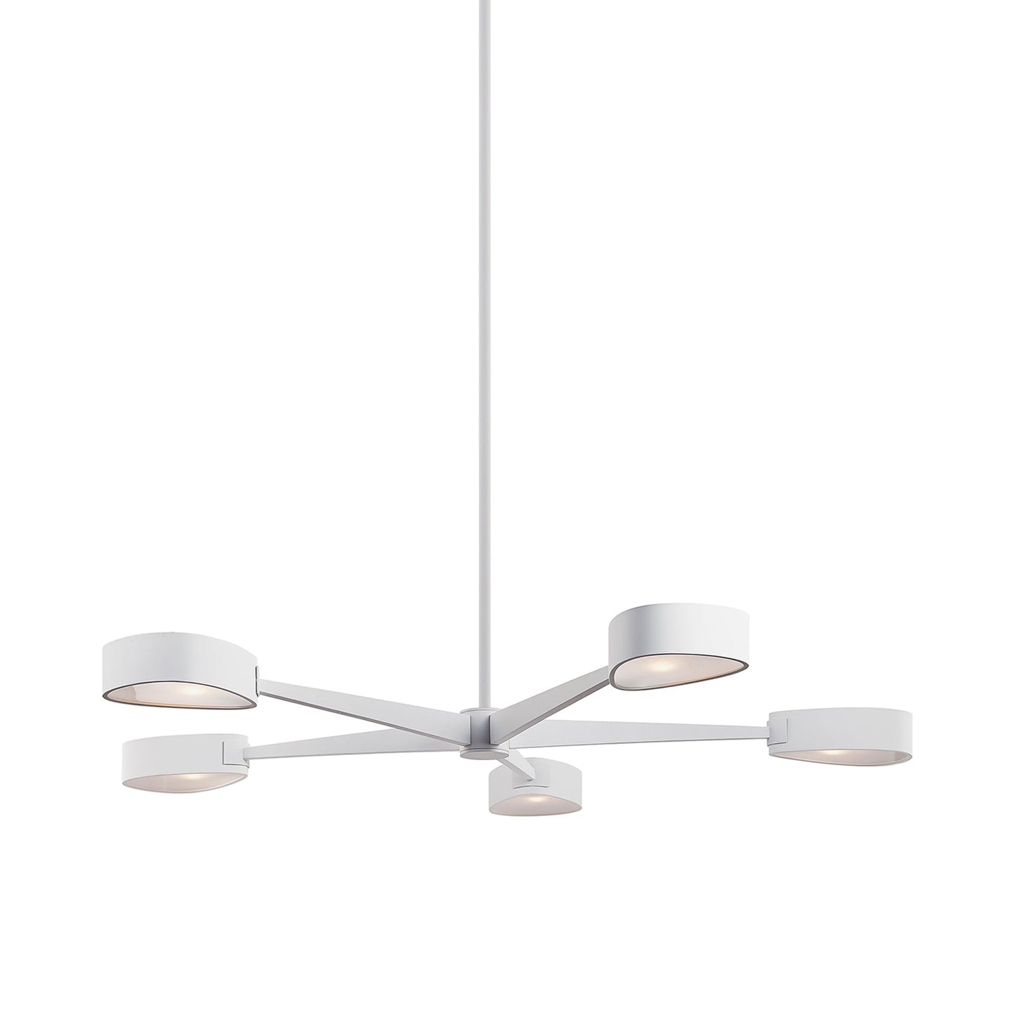 Allisio Chandelier in Textured White (5-Light).