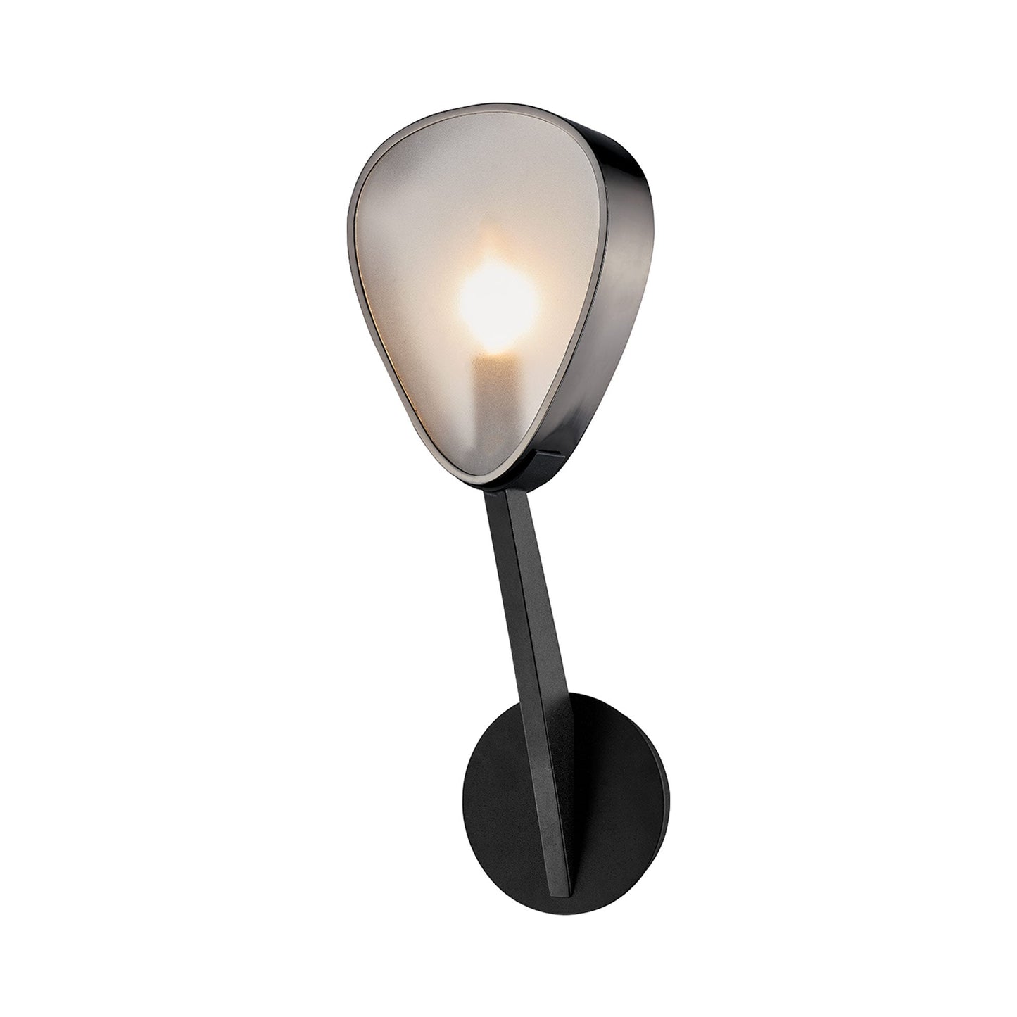 Allisio Wall Light in Carbide Black/Black Chrome.