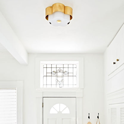 Allure Flush Mount Ceiling Light in bathroom.