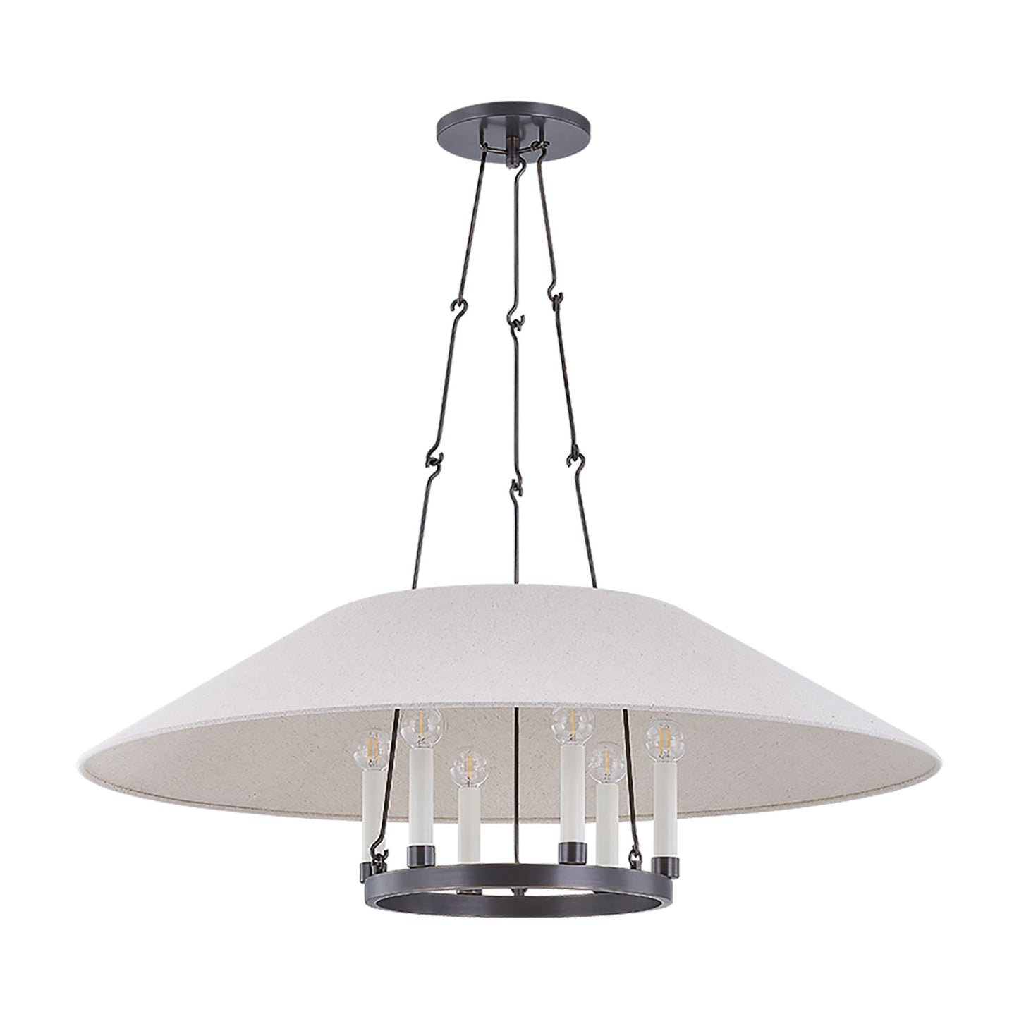 Archive Chandelier in Bronze (38-Inch).