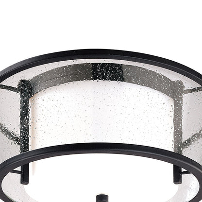 Bennington Outdoor Flush Mount Ceiling Light in Detail.