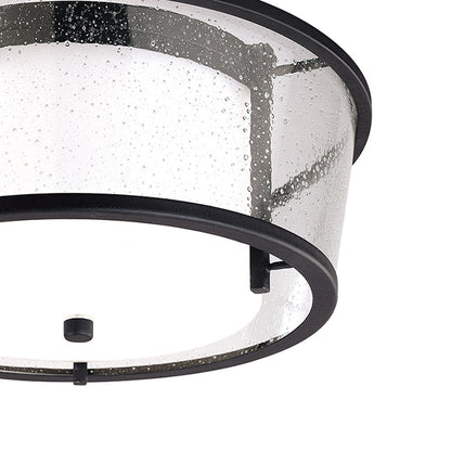 Bennington Outdoor Flush Mount Ceiling Light in Detail.