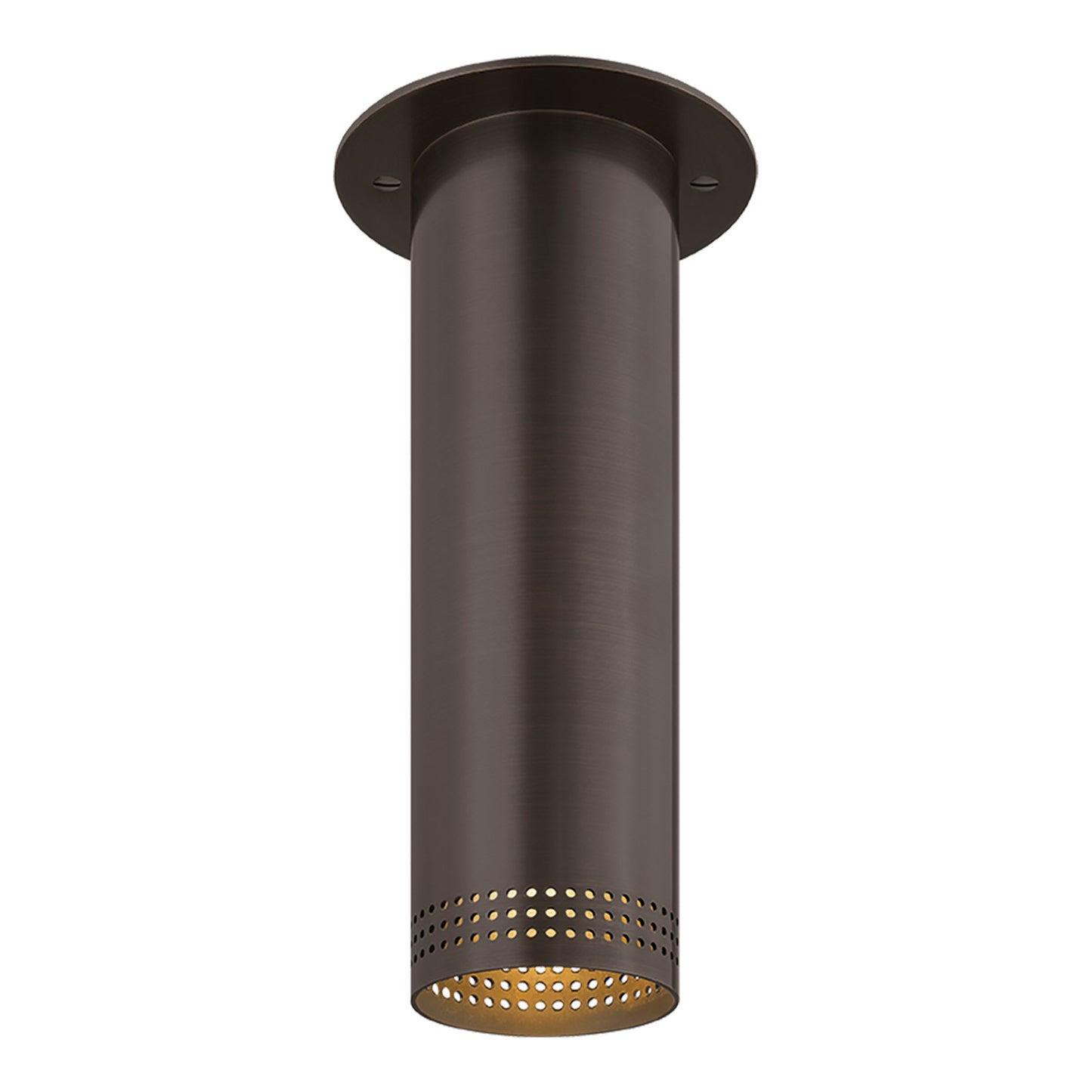 Berg Flush Mount Ceiling Light in Bronze (10-Inch).