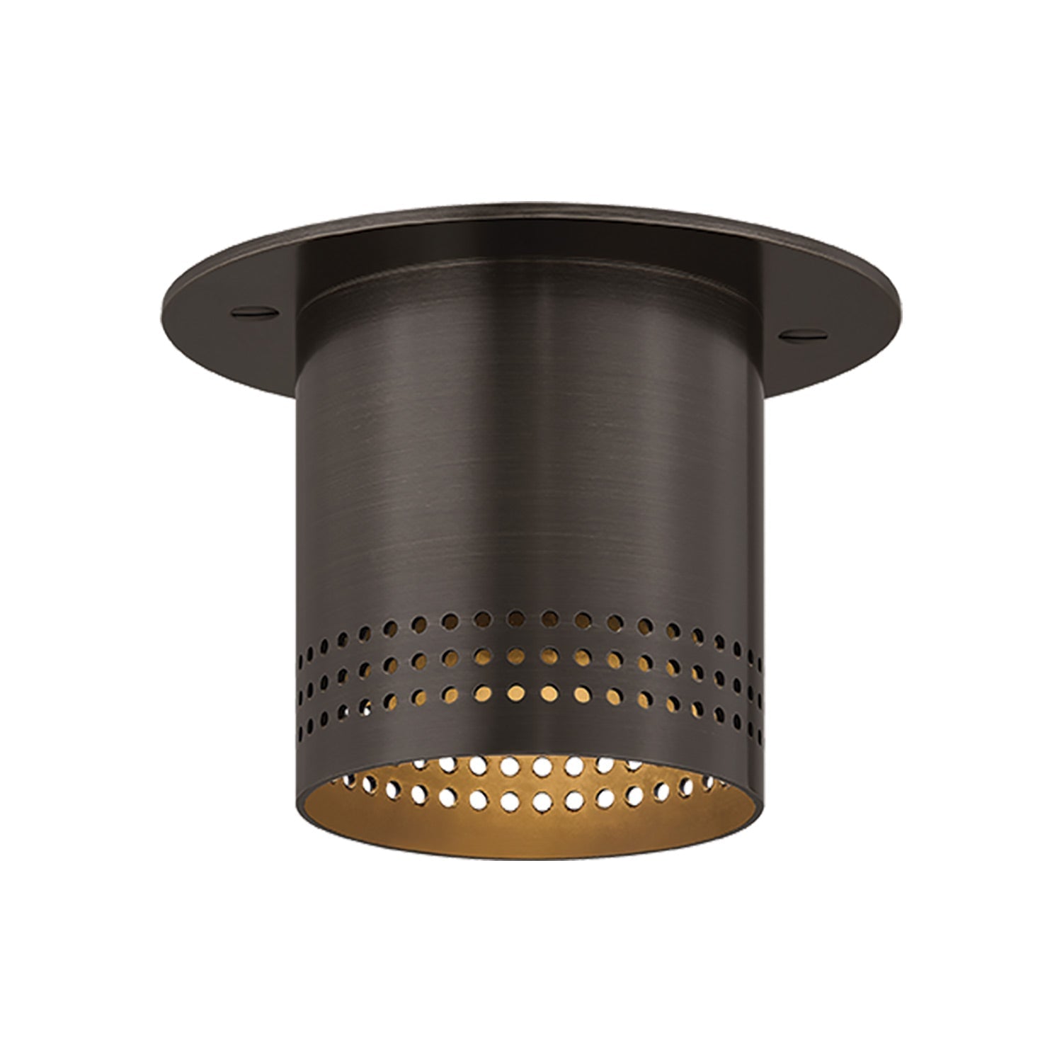 Berg Flush Mount Ceiling Light in Bronze (3.25-Inch).