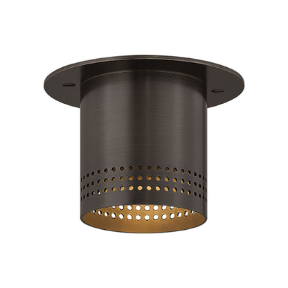 Berg Flush Mount Ceiling Light in Bronze (3.25-Inch).