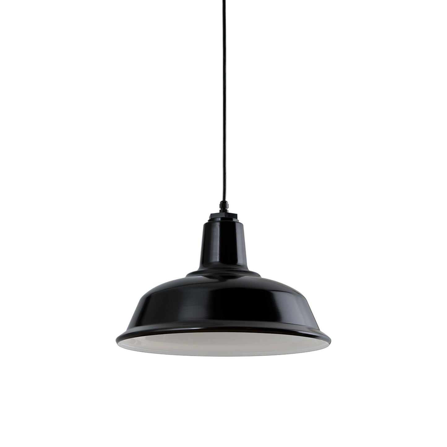 Bryson Outdoor Pendant Light in Gloss Black.