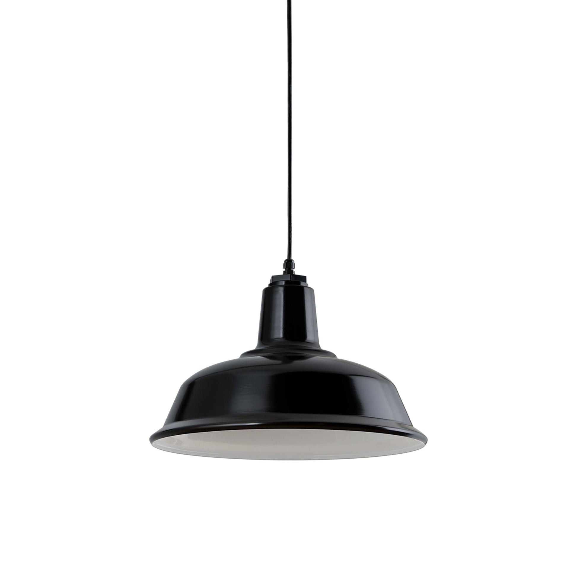 Bryson Outdoor Pendant Light in Gloss Black.