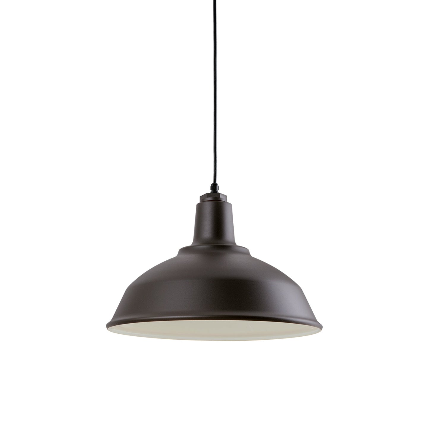 Bryson Outdoor Pendant Light in Textured Bronze.