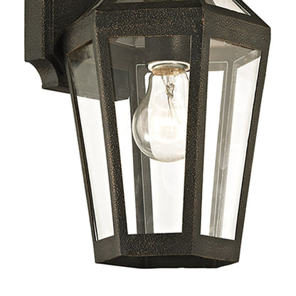 Calabasas Outdoor Clear Wall Light in Detail.