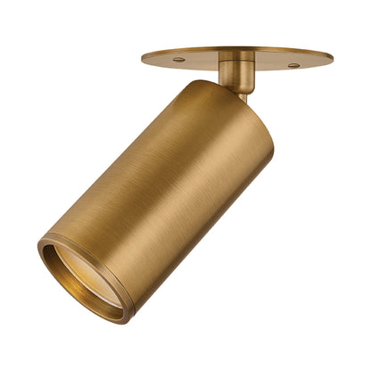 Caleb Flush Mount Ceiling Light in Patina Brass.