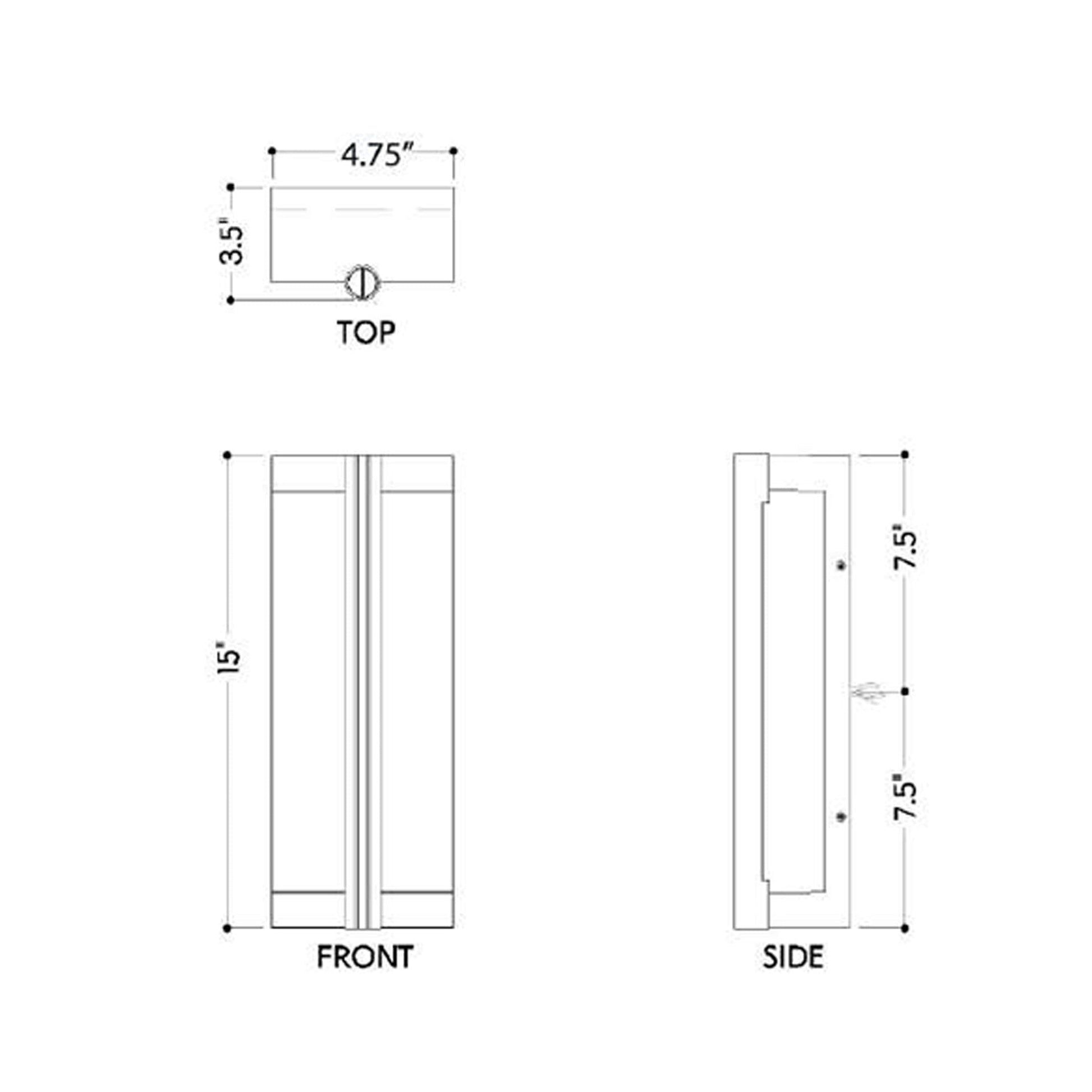 Calla Outdoor LED Wall Light - line drawing.