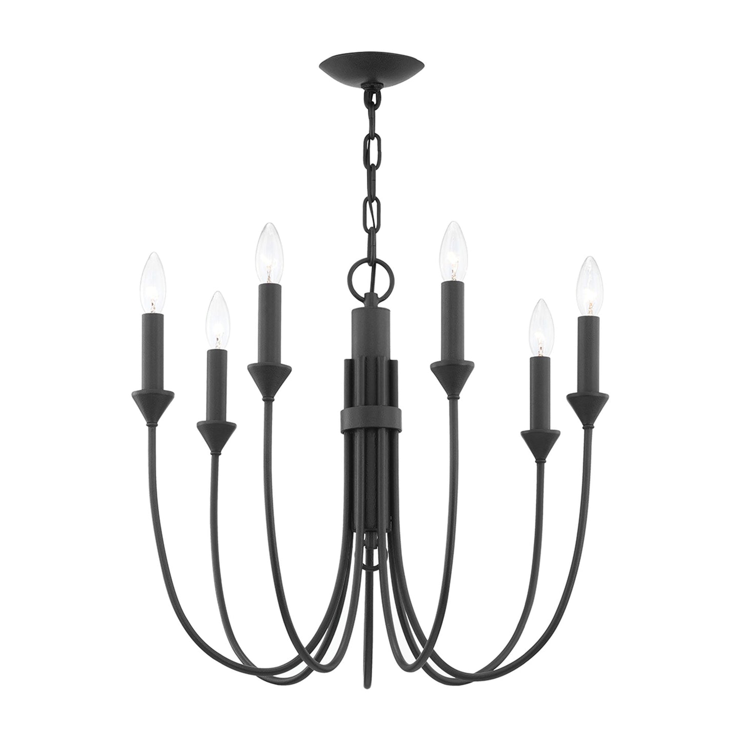 Cate Chandelier in Forged Iron (7-Light).