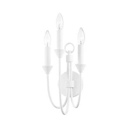 Cate Wall Light in Gesso White (3-Light).