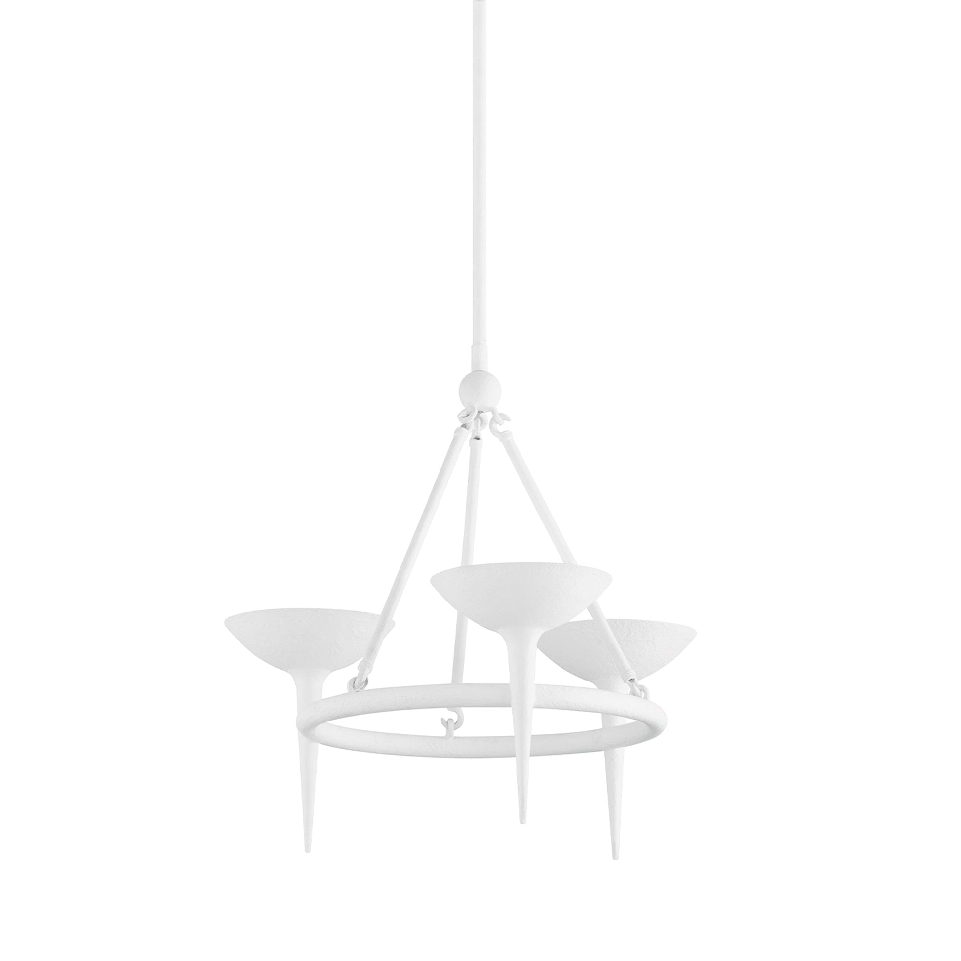 Cecilia Chandelier in Gesso White (3-Light).