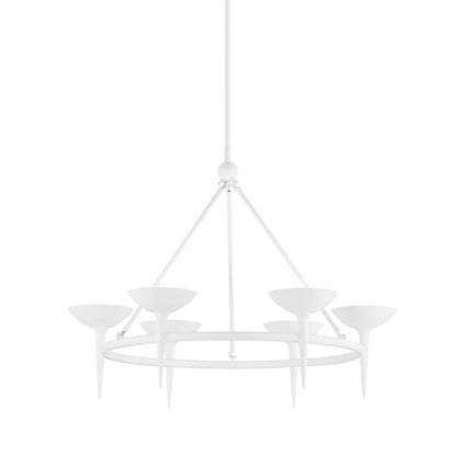 Cecilia Chandelier in Gesso White (6-Light).