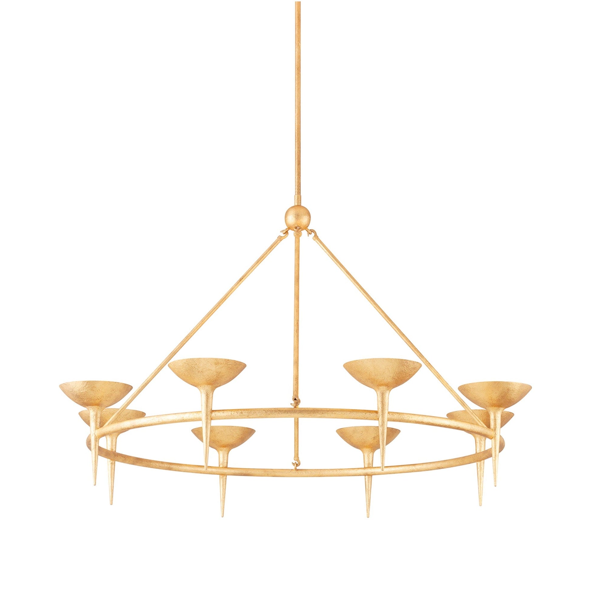 Cecilia Chandelier in Vintage Gold Leaf (8-Light).