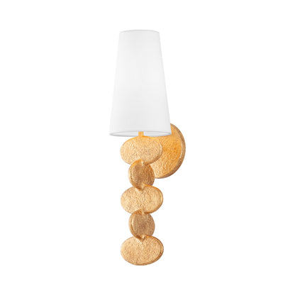 Ellios Wall Light in Vintage Gold Leaf.