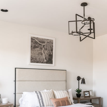 Elliot Pendant Light by Troy Lighting in bedroom.