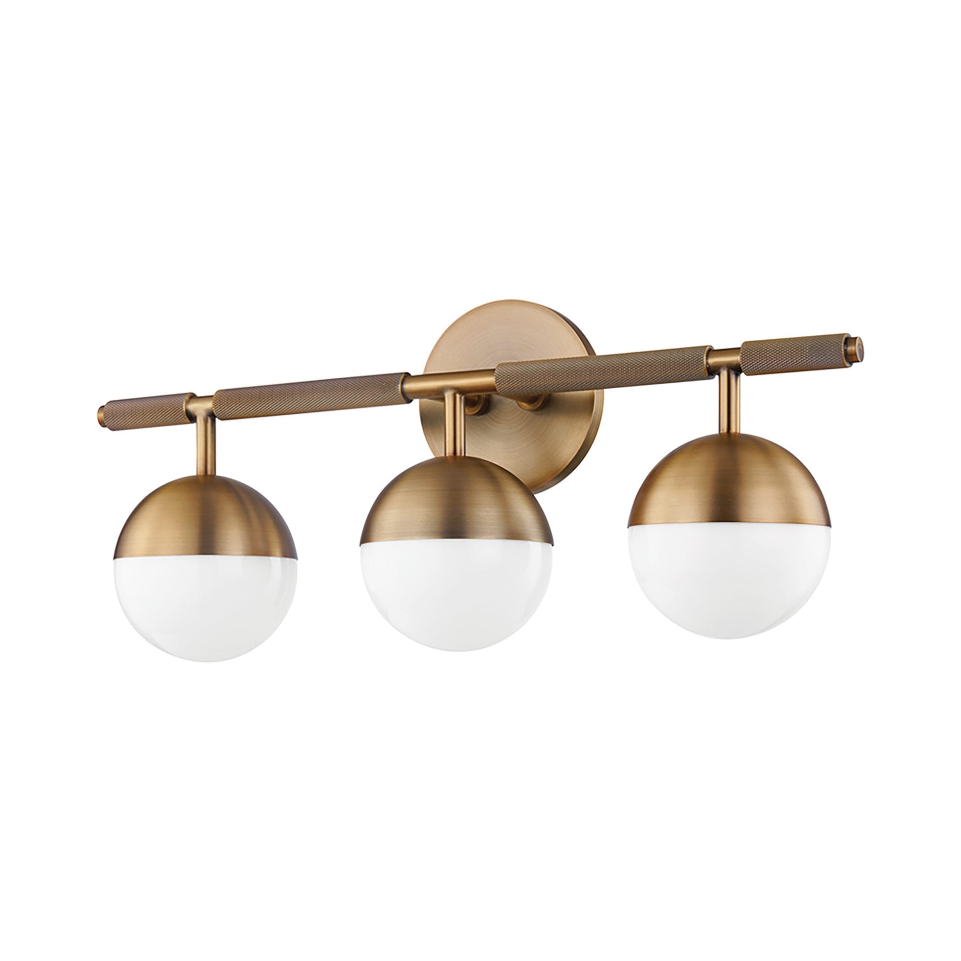 Enson Bath Vanity Light in Patina Brass (3-Light).