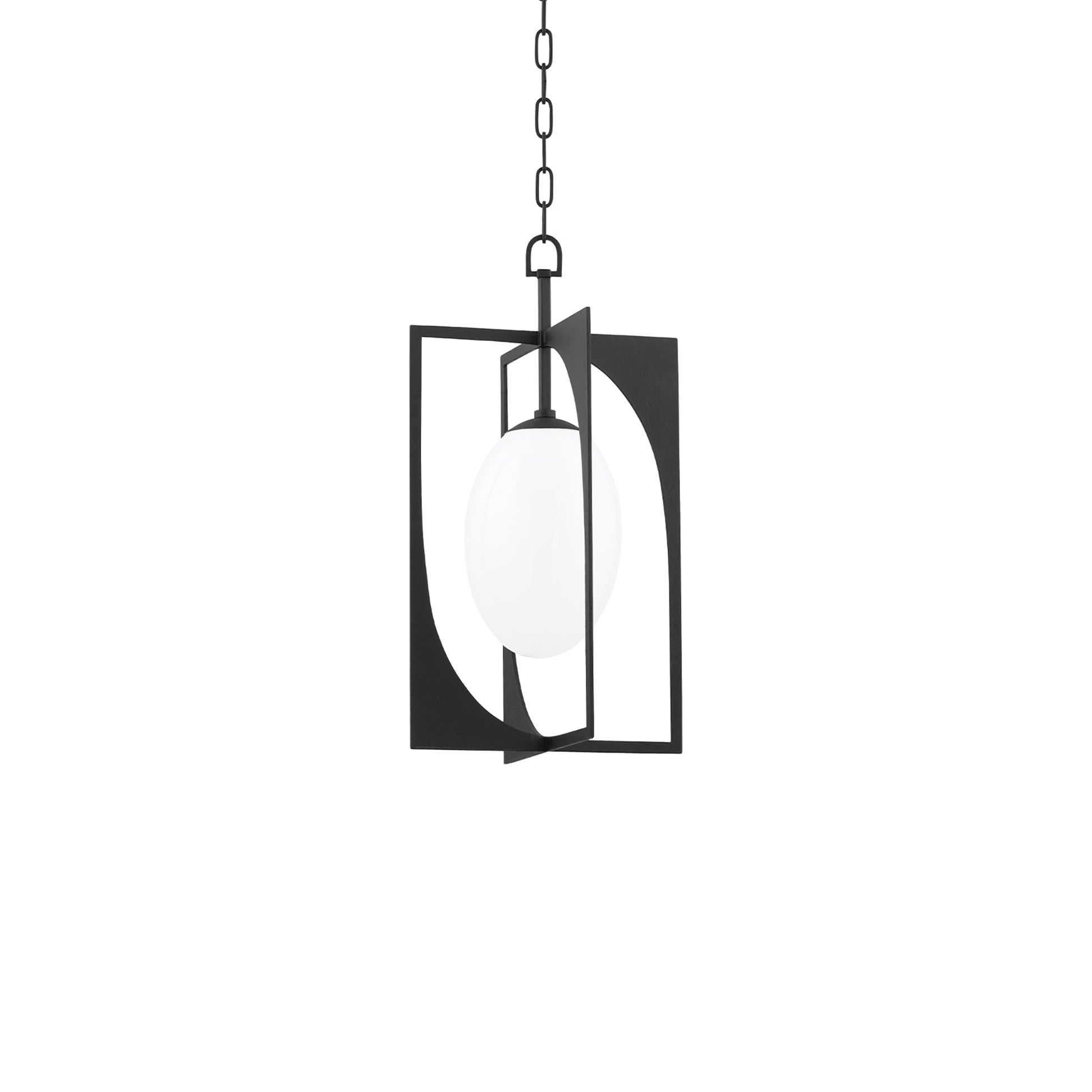 Enzo Pendant Light in Black Iron (24.5-Inch).