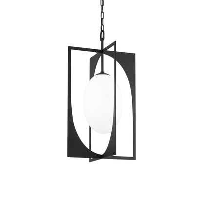 Enzo Pendant Light in Black Iron (32-Inch).