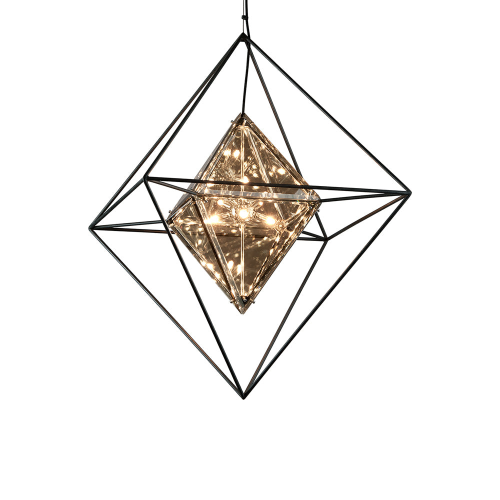 Epic Chandelier in Textured Iron (42-Inch).