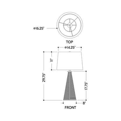 Finn Table Lamp - line drawing.