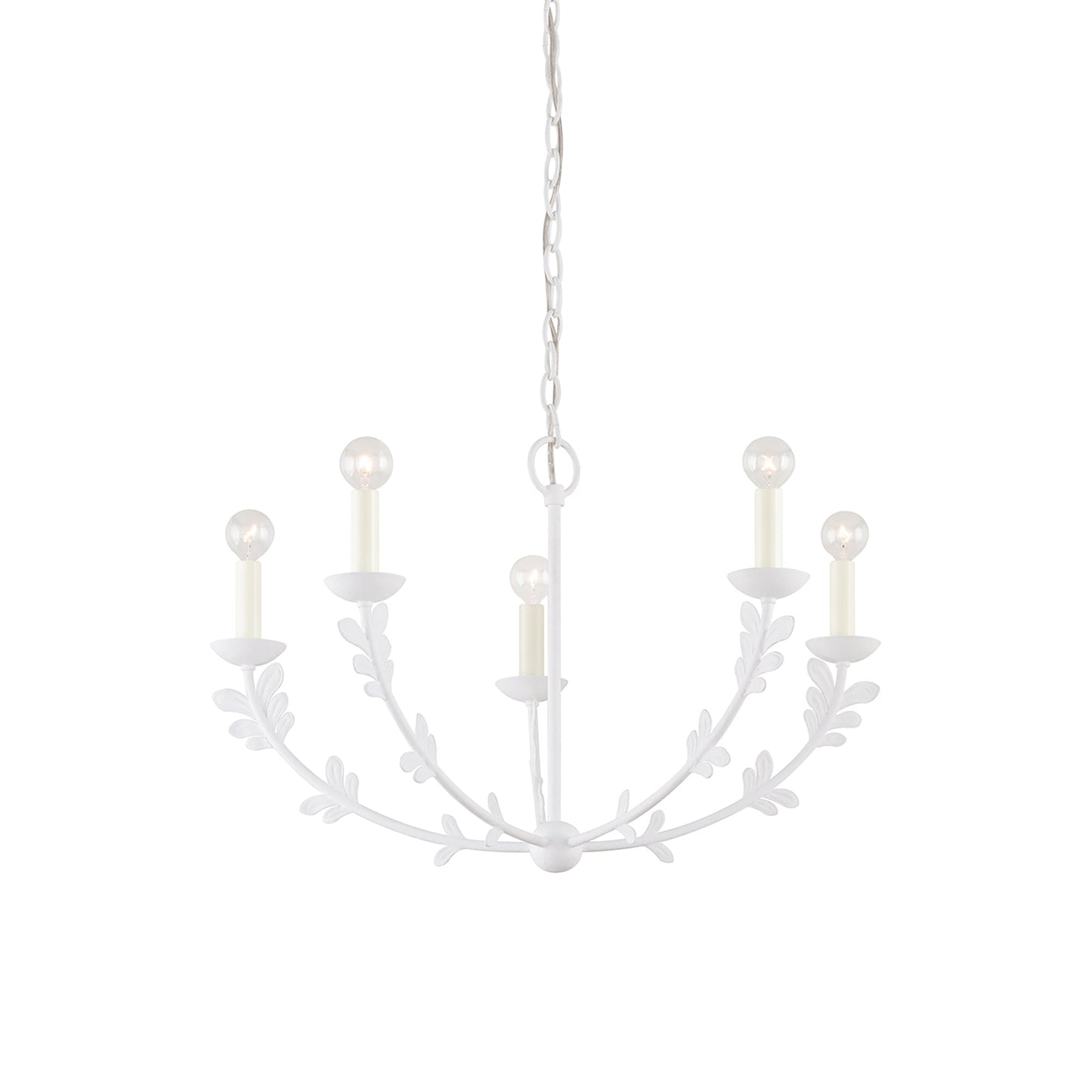 Florian Chandelier in Gesso White (5-Light).