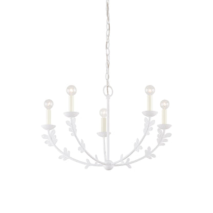 Florian Chandelier in Gesso White (5-Light).