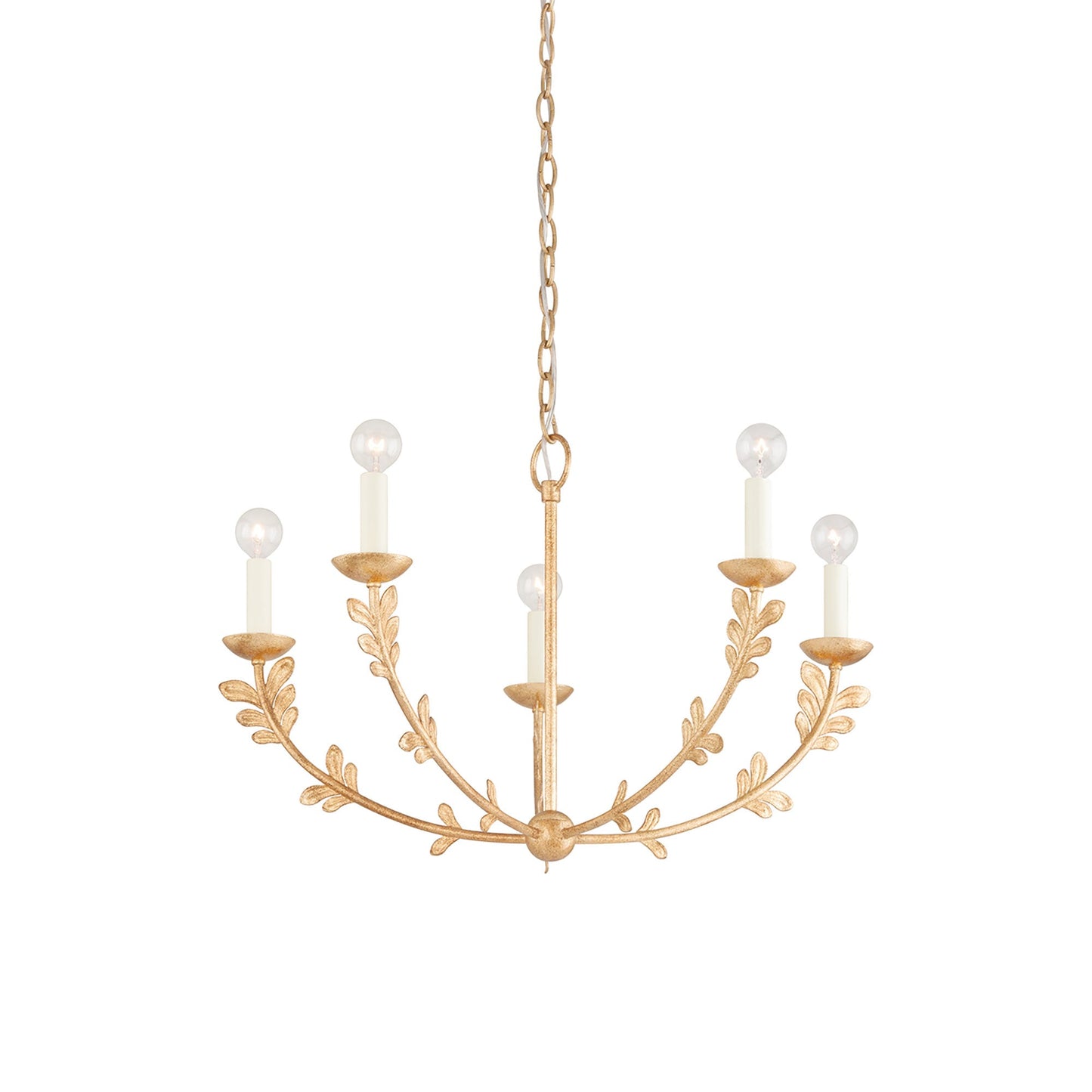 Florian Chandelier in Vintage Gold Leaf (5-Light).