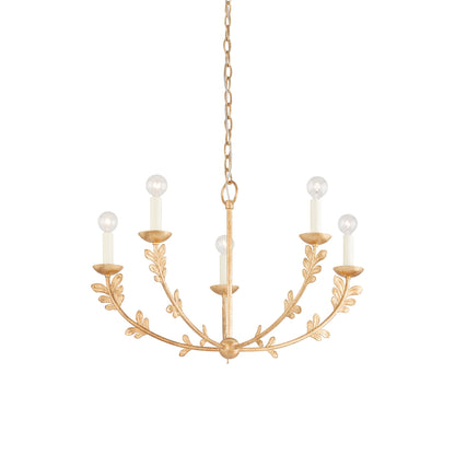Florian Chandelier in Vintage Gold Leaf (5-Light).
