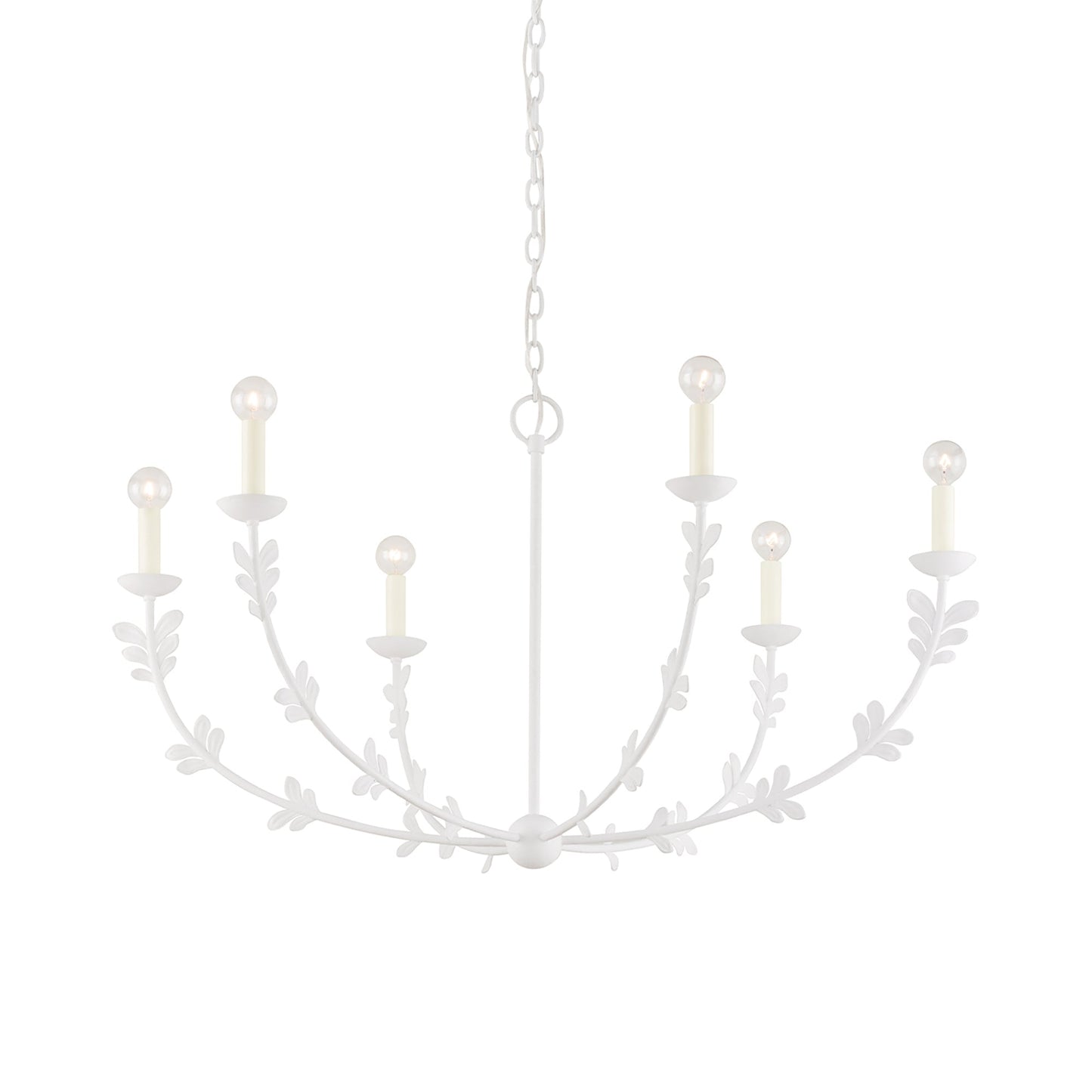 Florian Chandelier in Gesso White (6-Light).
