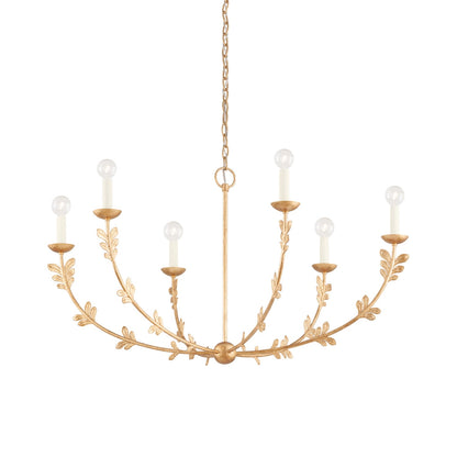 Florian Chandelier in Vintage Gold Leaf (6-Light).