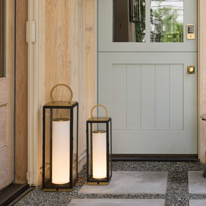 Gareth Outdoor LED Table Lamp in Outside Area.