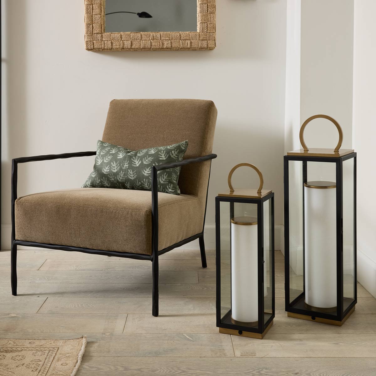 Gareth Outdoor LED Table Lamp in living room.