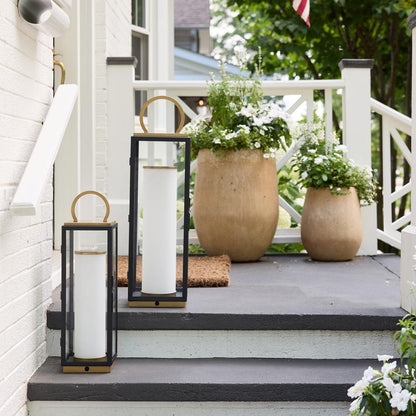 Gareth Outdoor LED Table Lamp in Outside Area.